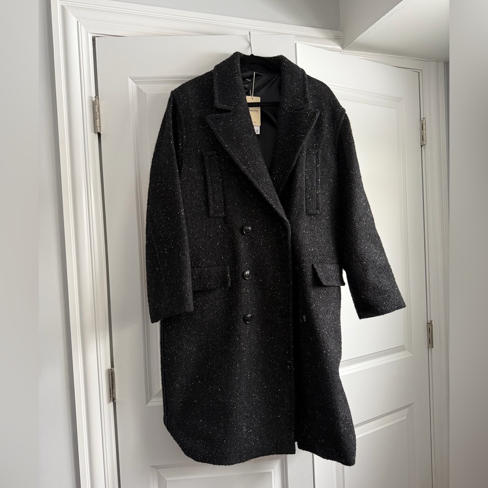 Mango Speckled Italian Wool Coat - Picture 3 of 10